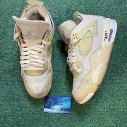 Jordan 4 X off white sail size 9men/10.5women