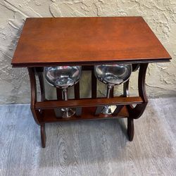 REAL WOOD ENTRY TABLE (Wine Glasses NOT Included- Local Delivery for a Fee - See My Items