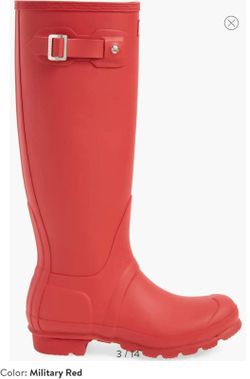 NEW in Box Womens Hunter Original Tall Rain Boot Millitary Red