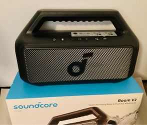 Soundcore Boom v2 (Anker) - 80W Portable Bluetooth Speaker, 24hr Battery, IPX7 Waterproof, Lights