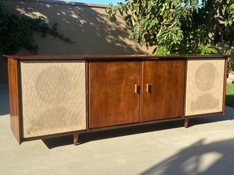 MID CENTURY stereo console cabinet
