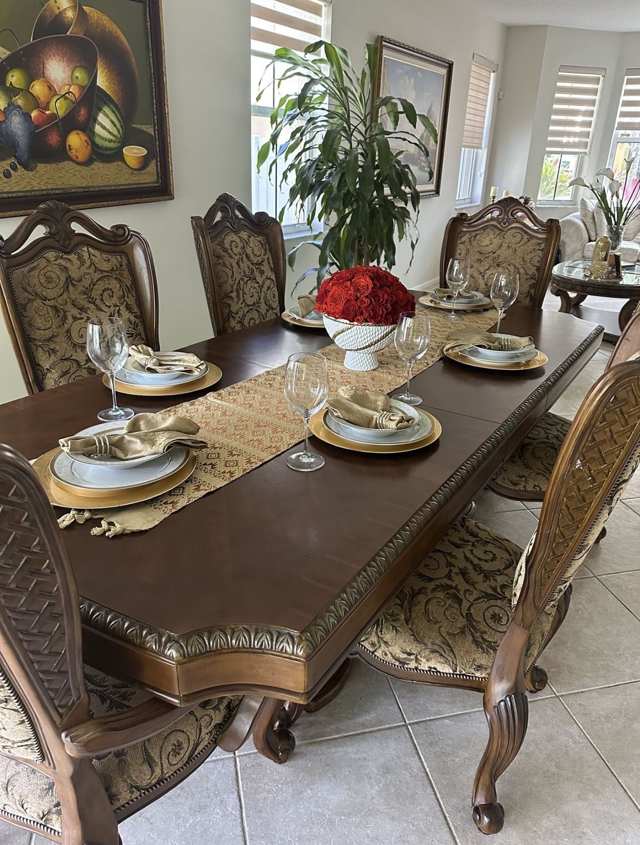 Dining Table 6 Chairs $2,500