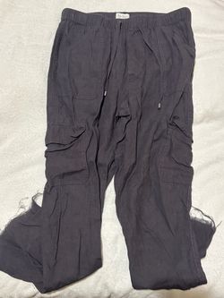 Nicole Miller Dark Gray Cargo Jumpsuit Pants