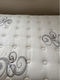 Beautiful  Iron twin bed includes new pillow top mattress