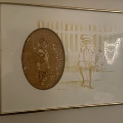 LARRY GREER 1977 RARE WATERCOLOR