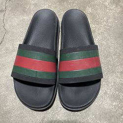 Gucci Slides Men Black/multicolor Size 9.5