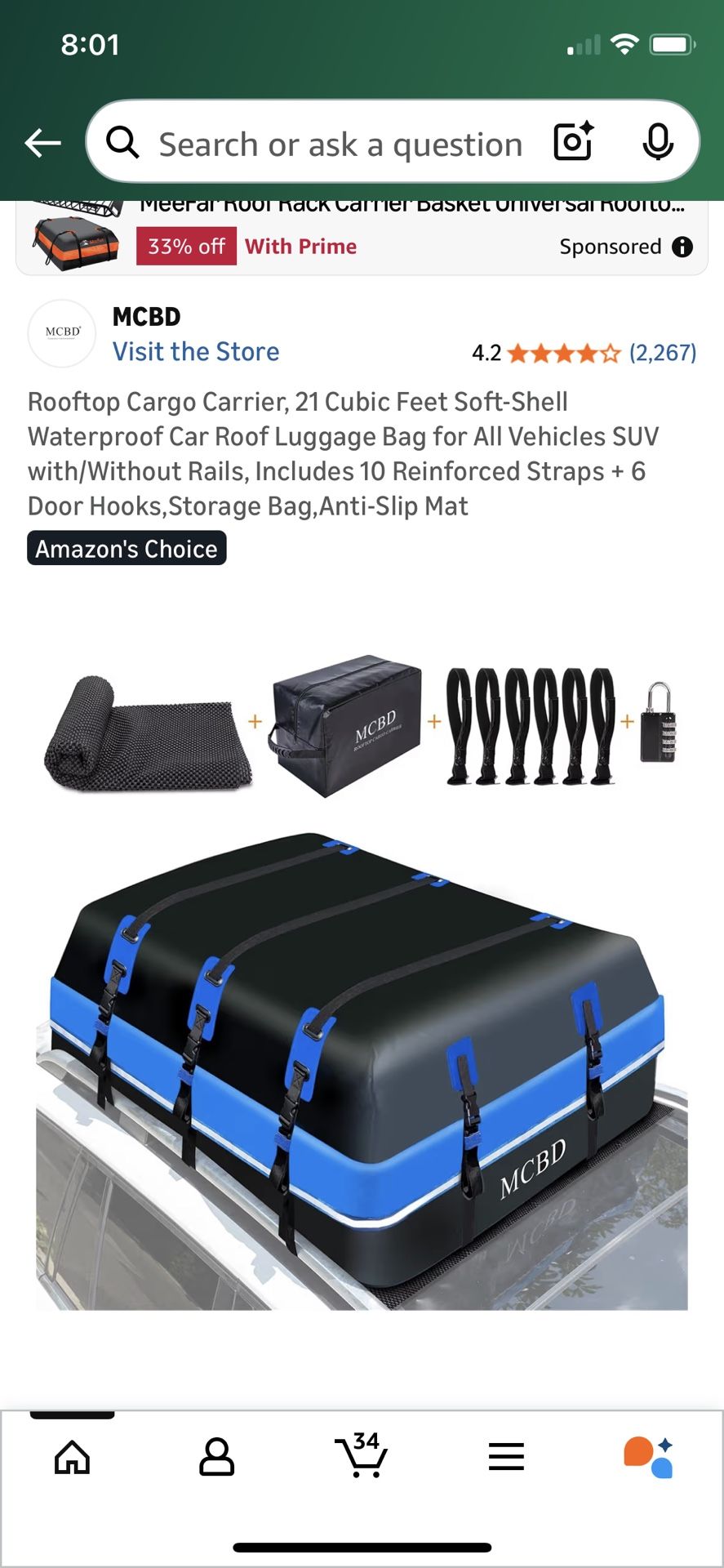 Soft-shell Roof Top Carrier