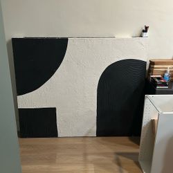 FREE: Set of 2 Large Modern Textured Canvas Art