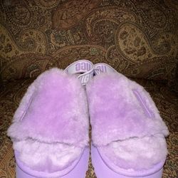 Purple Platform UGG Slippers