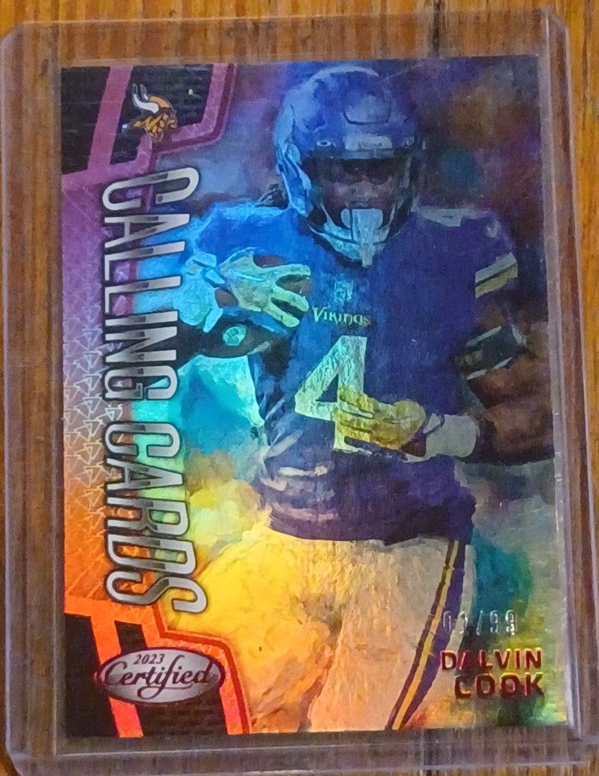Dalvin Cook 2023 CALLING CARDS Insert Mirror Red Minnesota Vikings 