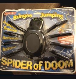 Vintage Bungee Jumping Spider of Doom. Drops from a string when someone walks by.