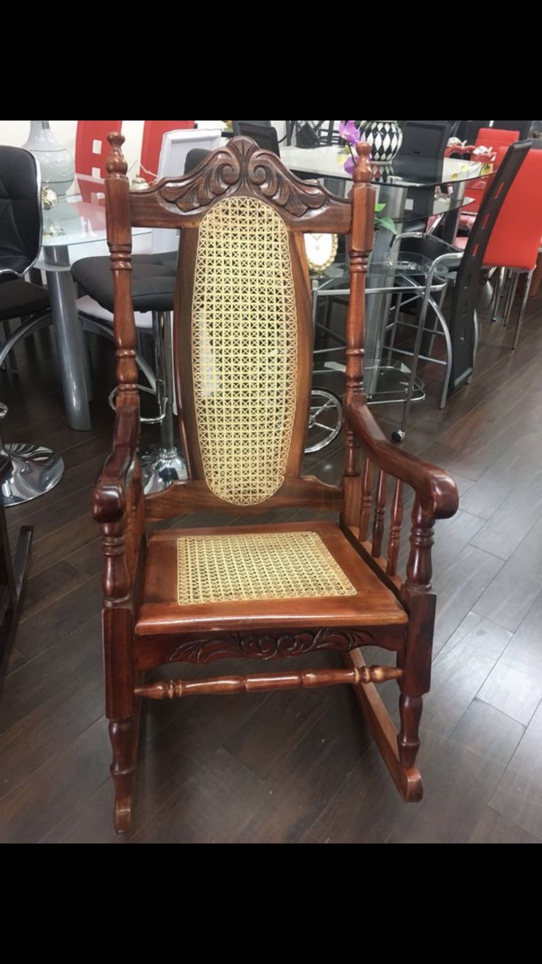 A brand new Cuban style rocking chair