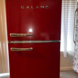 Red Refrigerator Galanz 