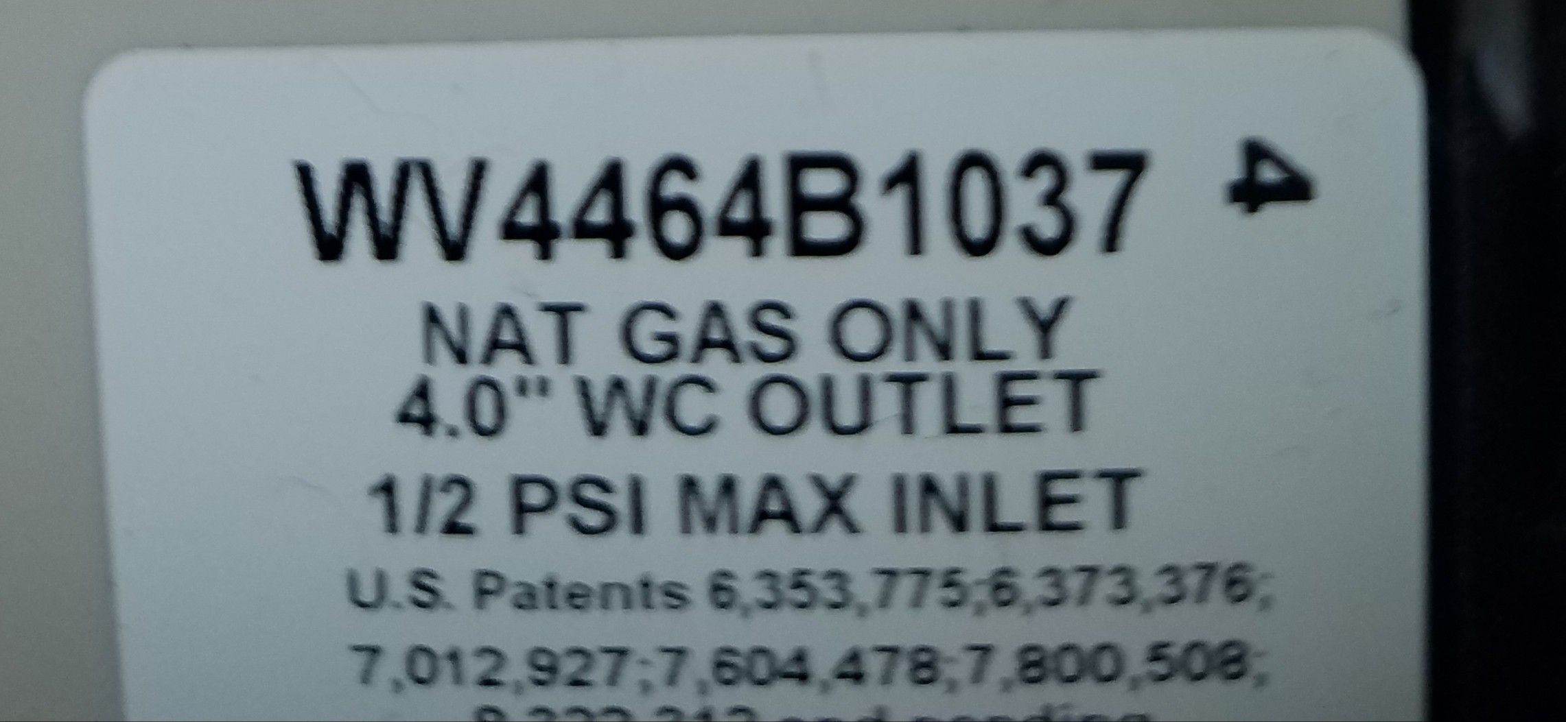 Honeywell Gas valve 4.0in. WC outlet. WV4464B1037 NATURAL GAS ONLY 1/2 PSI  STATE water heaters. for Sale in Clovis, CA - OfferUp