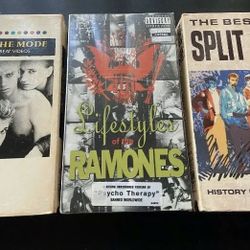 COLLECTOR ITEM 80s EIGHTIES MUSIC VIDEO COLLECTIONS = DEPECHE MODE + THE CURE + THE RAMONES + SPLIT ENZ