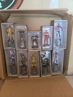 Marvel Chess Collection Figure Lot – Spider-Man, Wolverine, Venom, Thor & More