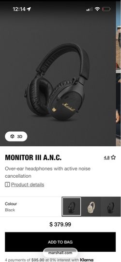 Marshall Monitor III ANC Over-Ear Headphones