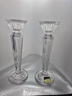 6 inch Marquis Waterford candlesticks (Skokie)