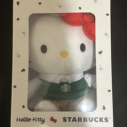 Starbucks Hello Kitty Plush Stuffed Animal 2025 Limited Edition Sanrio BRAND NEW