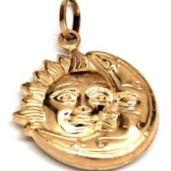 Ladies 18K Sun & Moon Pendant