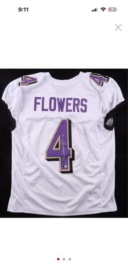 Zay Flowers Signed Jersey (Beckett)