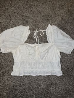 Arizona White Puff sleeve blouse