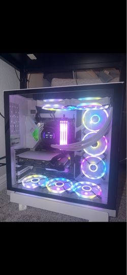 White RGB Gaming PC Setup – i9-9900K / RTX 2060 Super / 64GB RAM + Monitor & Astro A50 & Corsair K65 mini