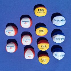 Lot of 12 custom Advertising kickballs/ juggling