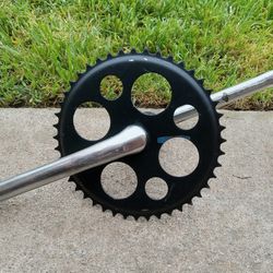 DS-170 1PC CRANKSET + HARDWARE WITH BEARINGS FOR 26 INCH CRUISER KLUNKER LOWRIDER BMX BICYCLE 