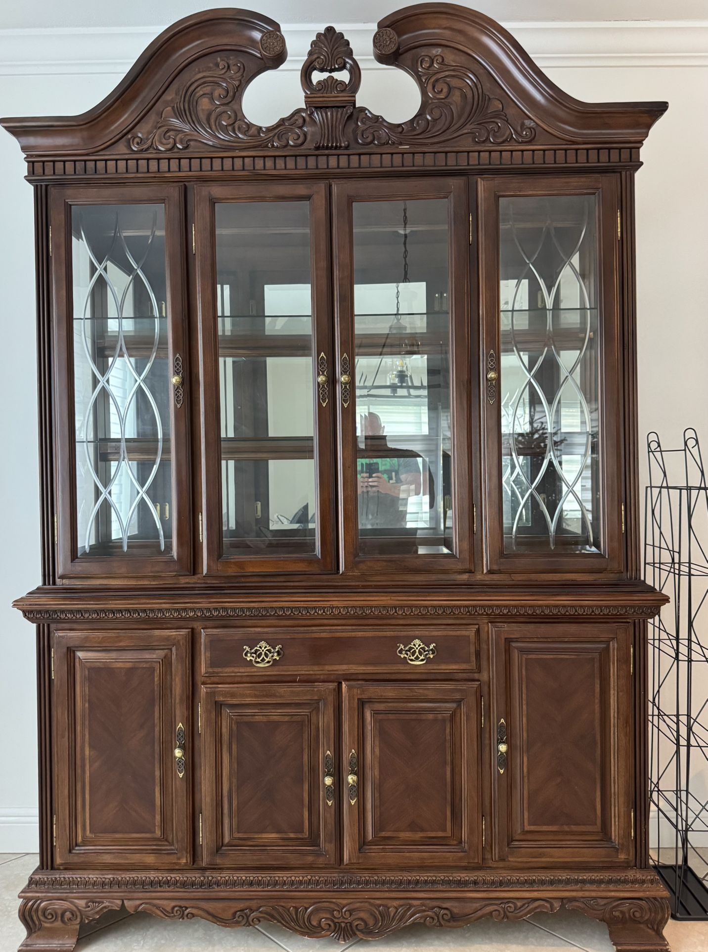 Two Piece China Cabinet- Solid Wood