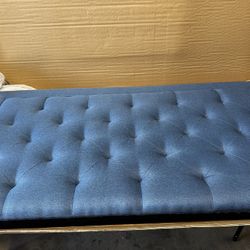 Rest Haven Medford Rectangle Upholstered Headboard with Diamond Tufting, Queen, Charcoal