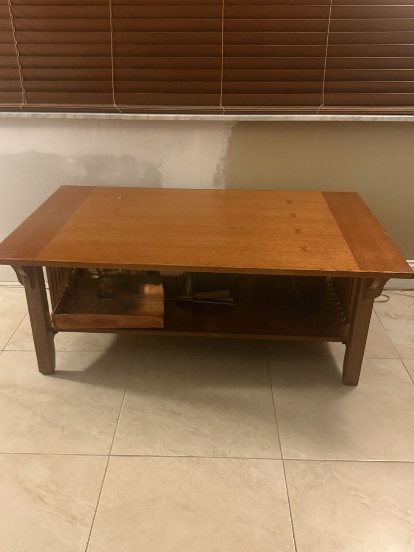 Wood Coffee and Side Table 