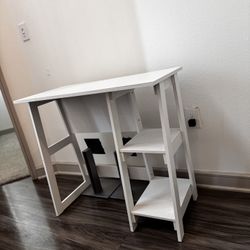 White Side Table / Storage Shelf