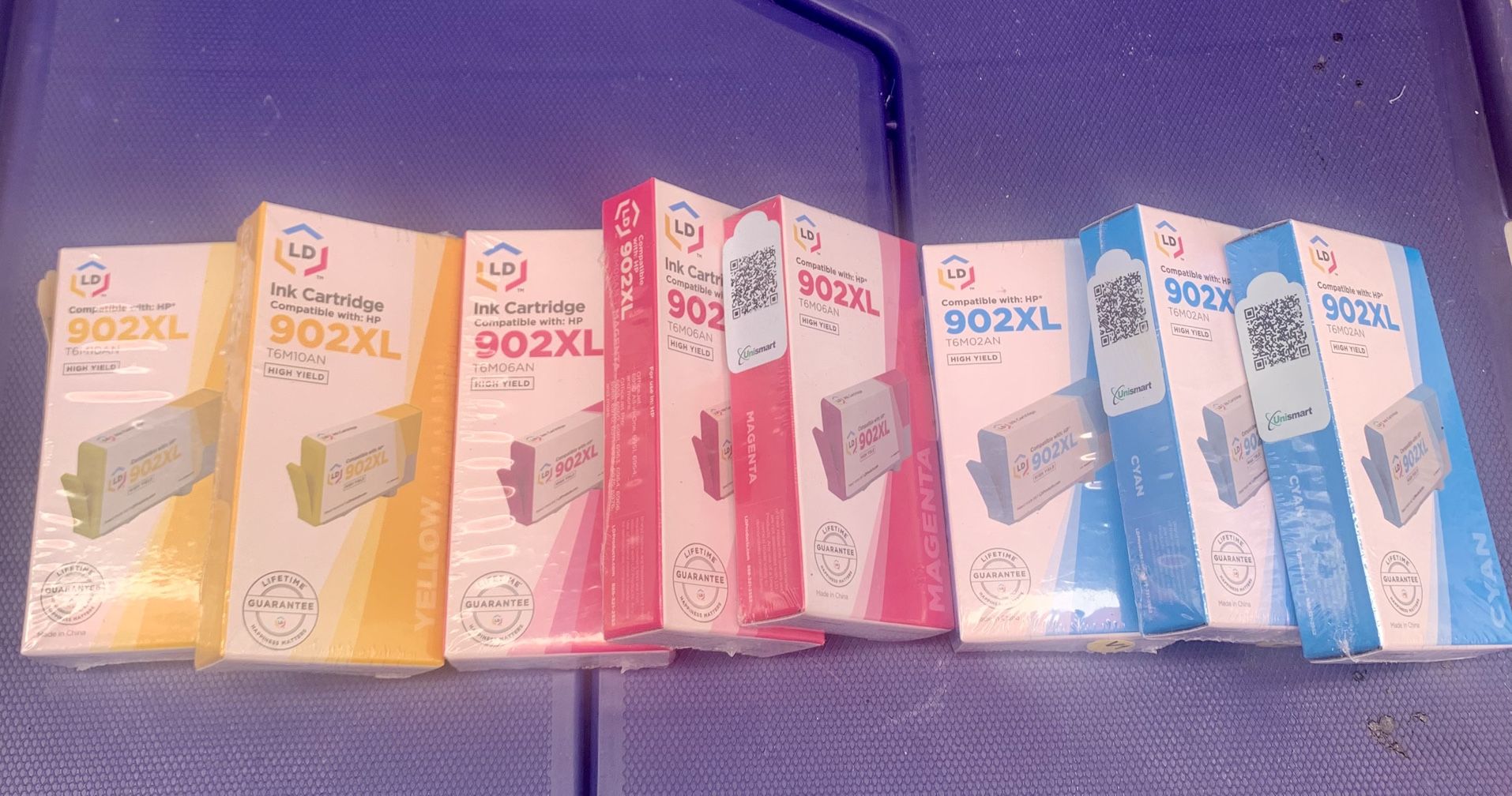 902XL Printer Ink Cartridges (New/Sealed)
