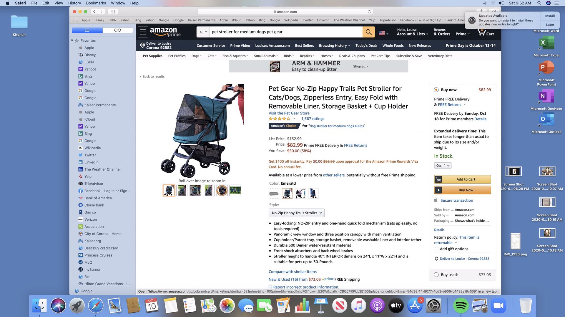 Pet stroller and cushion
