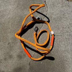 VTG Tow Rope with Metal Hooks 14 ft 6,800 lbs Breaking Strength (Silver Lake)
