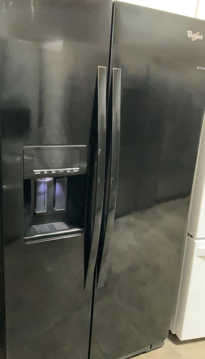 Whirlpool Side-by-Side Black Fridge
