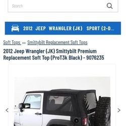 Smittybilt premium 2dr soft top for a 2012 keep wrangler