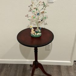 Small Brown Wooden Side Tabel