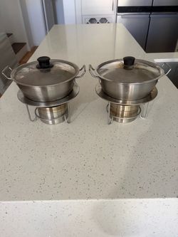 Stainless Steel Mini Hot Pot Set of 2