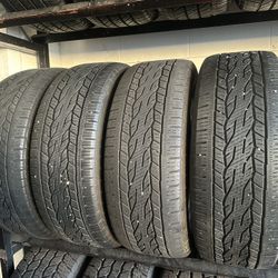 SET OF TIRE 255 55 20 CONTINENTAL 85% LIFE
