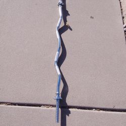 Standard Weight Easy Curl Bar With Screw Locks For 1-in Weights Brand New