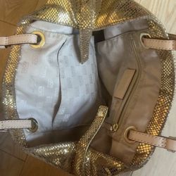 Gold Michael Kors Purse 