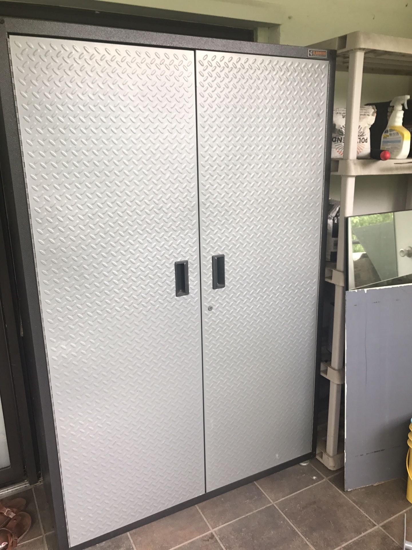Gladiator 48x72x18 storage shelf cabinet garage shed