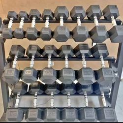 NEW 5-50 LB Dumbbells