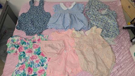 Baby Girl 6 Pc Dress Lot H&M Carter's Janie & Jack 0-6M
