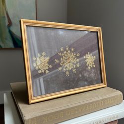 Small 1950's Pressed Floral Wall Art ( 11" x 8.2" ) firm on price 