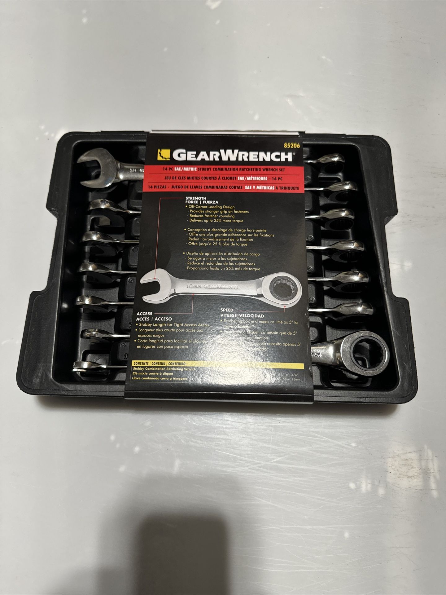 14 Pc Stubby Gear Wrench New