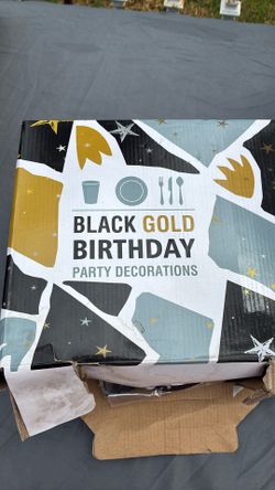 Black And Gold Birthday Decorations 