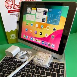 Apple IPad 6th Generation (9.7” Retina / Touch ID / IOS 17) 32GB with keyboard, pen & Accessories (128gb $199)